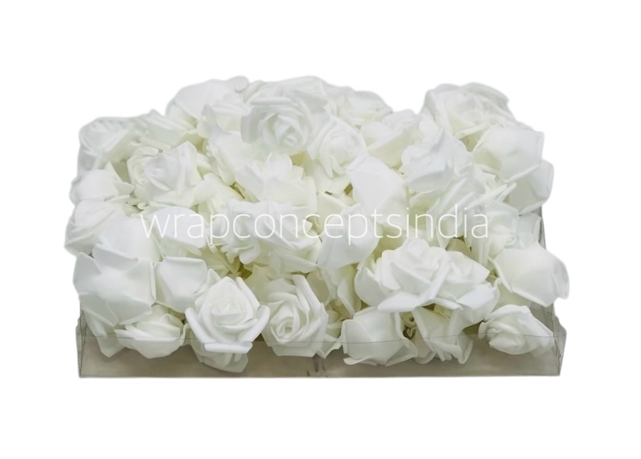 White Medium Foam Rose