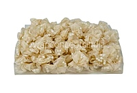 Champagne Organza Flowers with Pearls