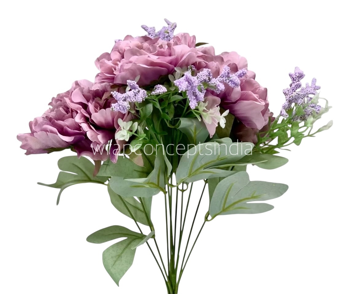 Tall Open Peony Bunch - Multicolour