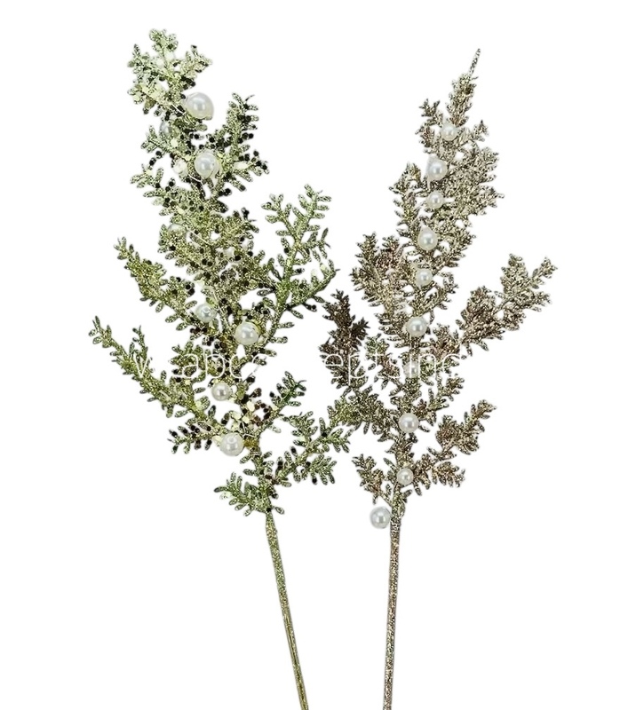 Christmas Tree Fern Sticks with Pearls