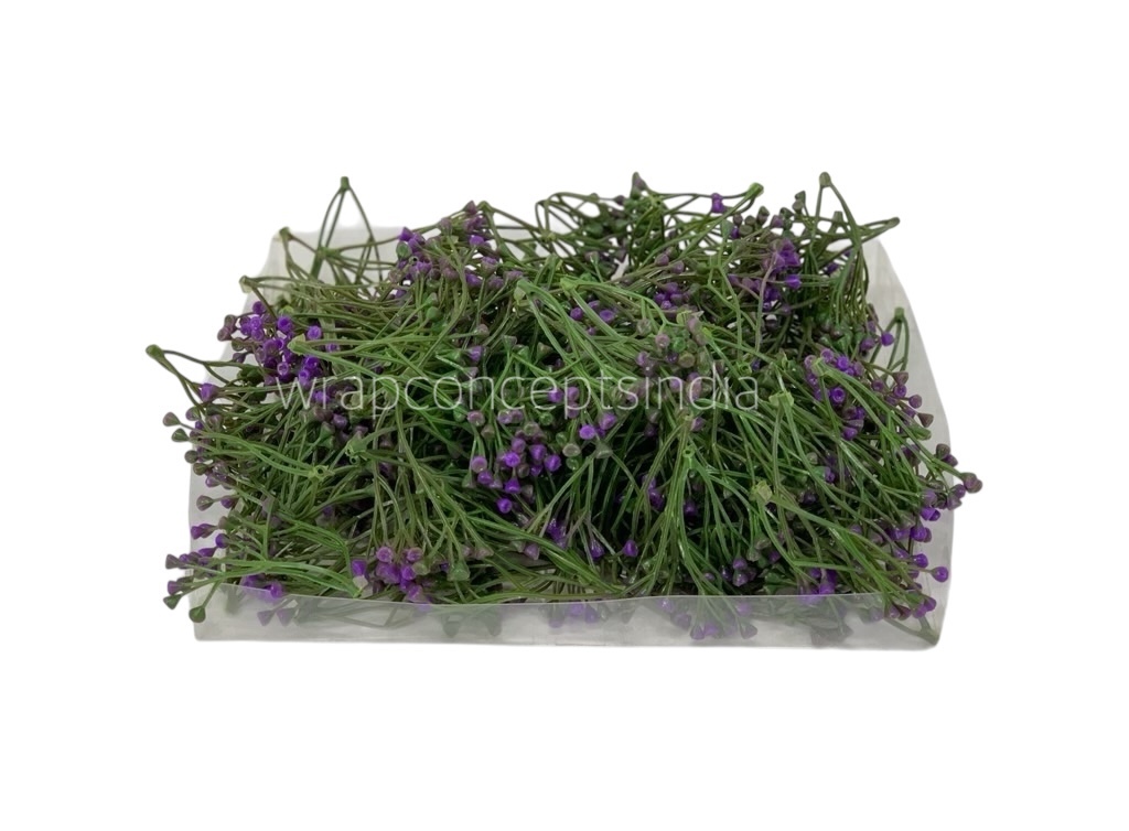 Purple Small Trio Fern Leaves