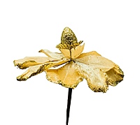 Medium Flower with Glitter Edges- Gold