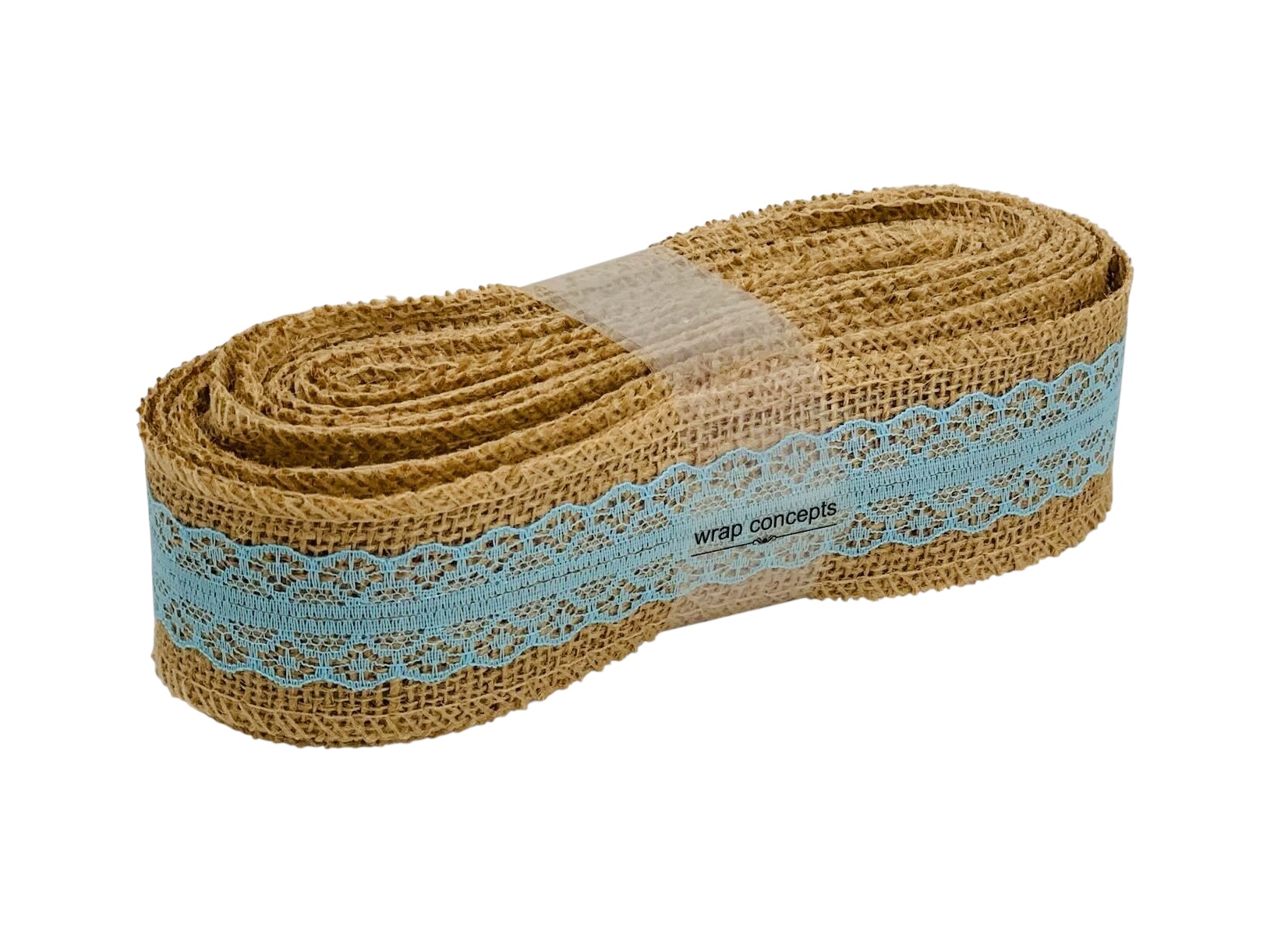 Natural Burlap with Lace Center