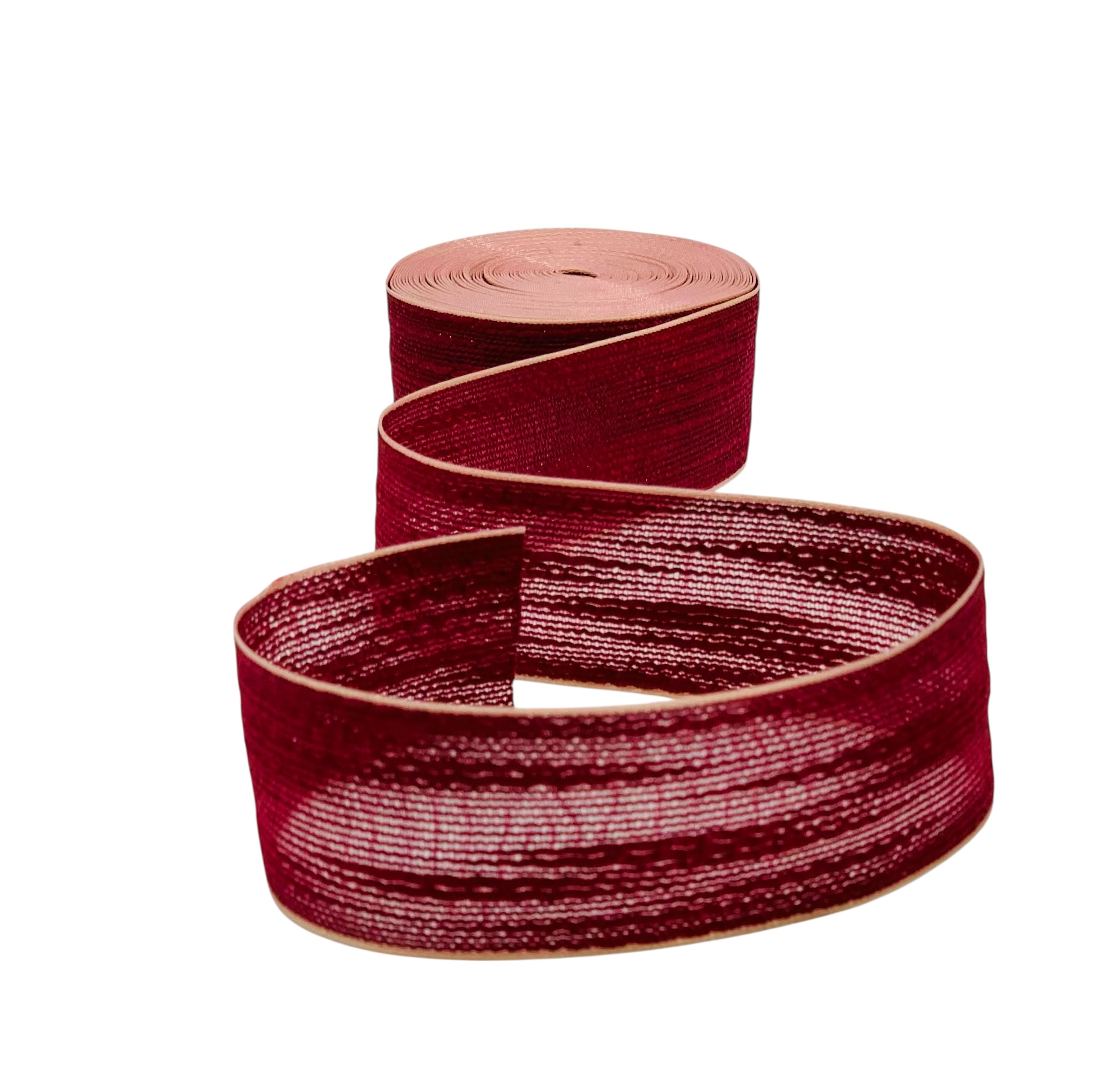 Burlap Texture Ribbon with Contrast Edges