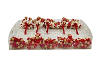 Red Textured Pearl Berry Sprigs