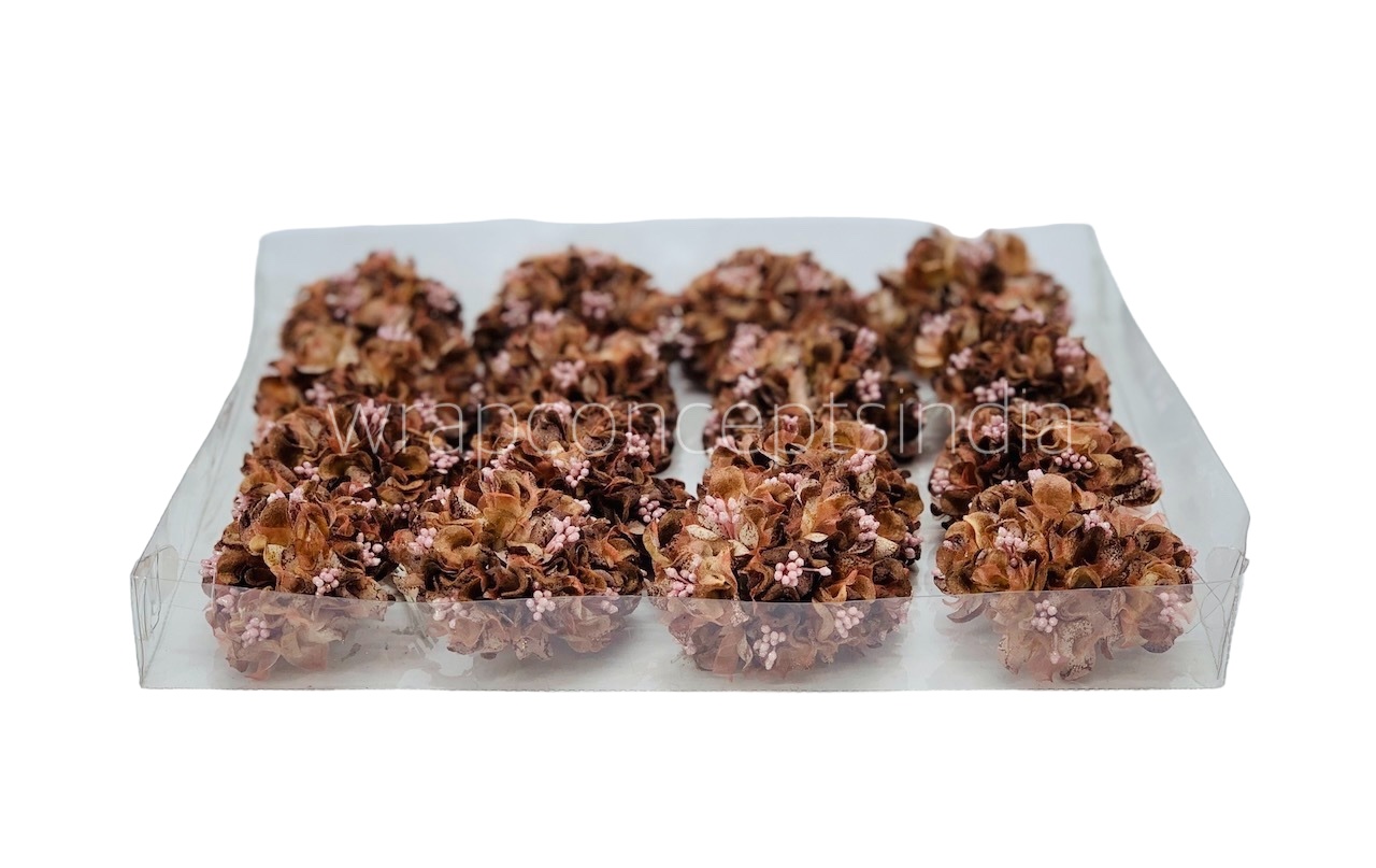 Brown Flowers with Pink Glitter Pollen