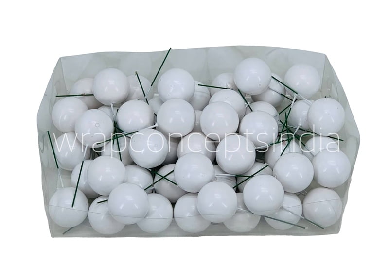 White Faux Balls - 30 MM