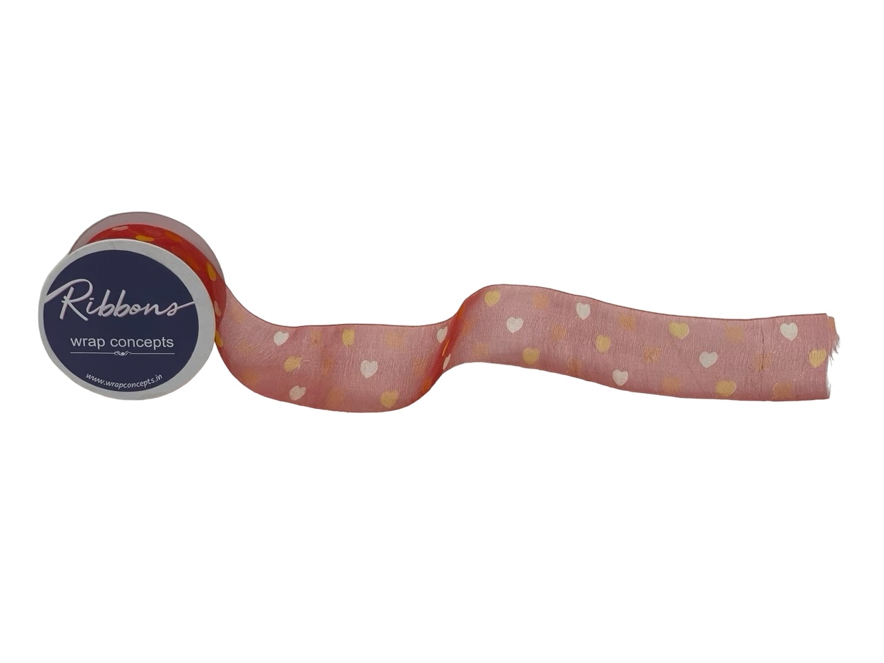 Heart Print Sheer Ribbon