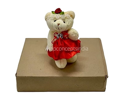 Teddy With Orange Dress & Bow