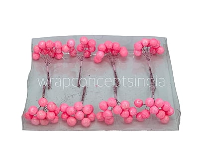 Pink Glitter Holly Sticks