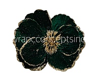 Big Flower with Glitter Centre & Edges-Deep Blue