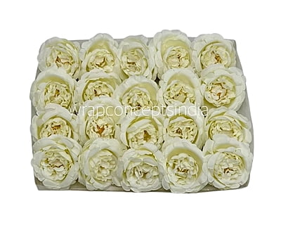 Ivory Small Ornate Peonies