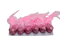 Glittery Birds with Feather Tails (Multicolour)-White