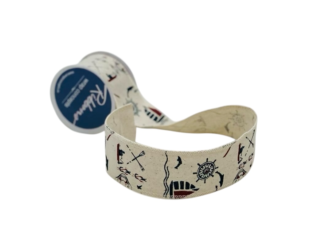Burlap Printed Ribbon
