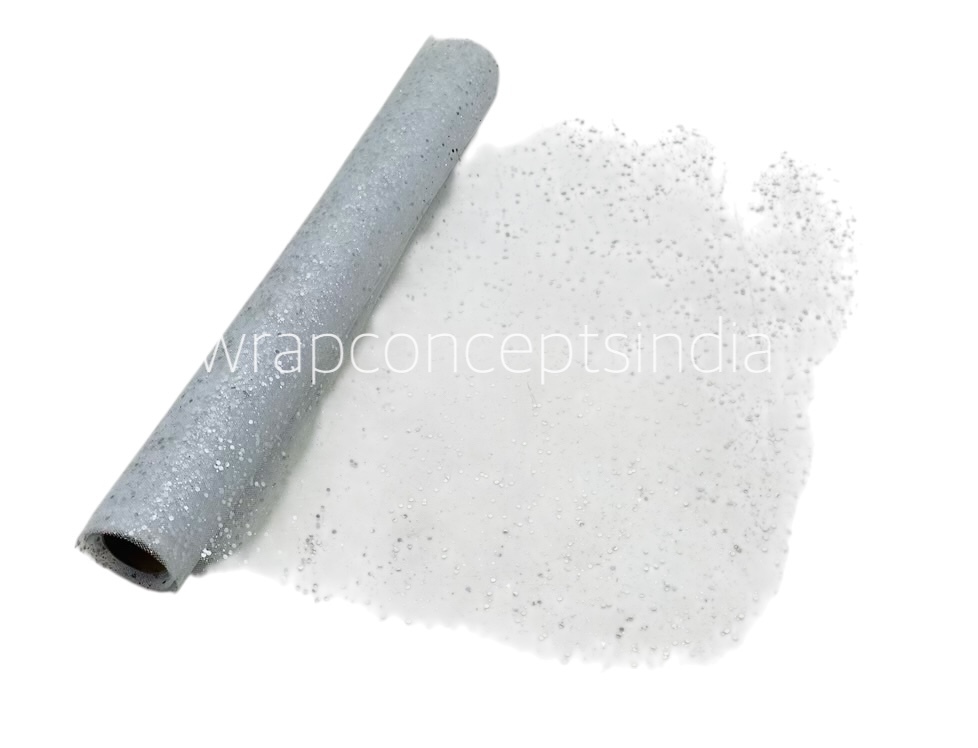 Silver Glitter Soft Net