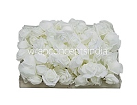 White Medium Foam Rose