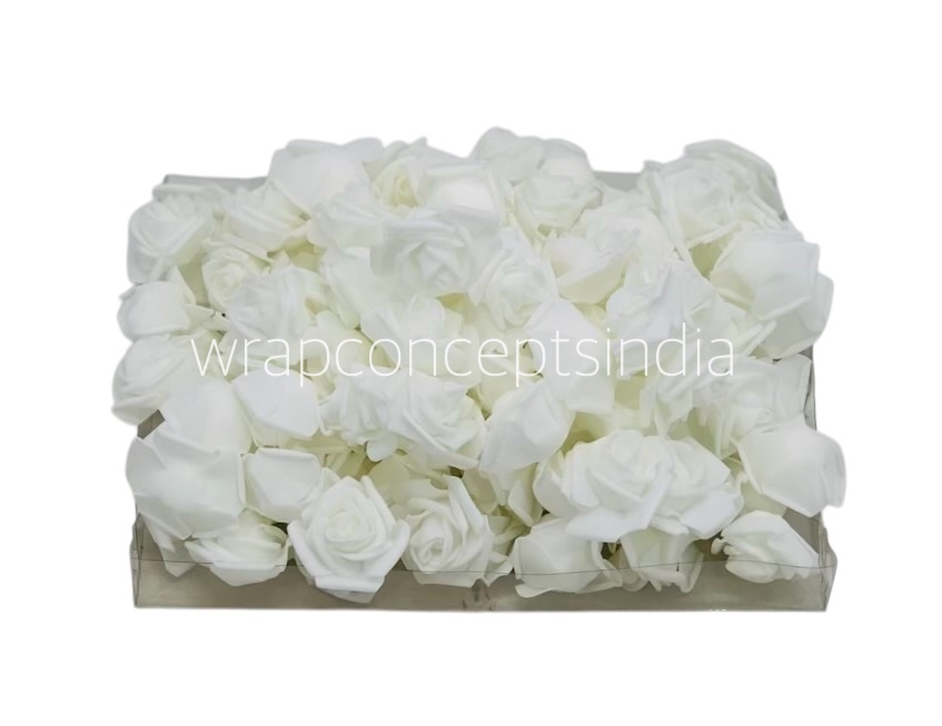 White Medium Foam Rose
