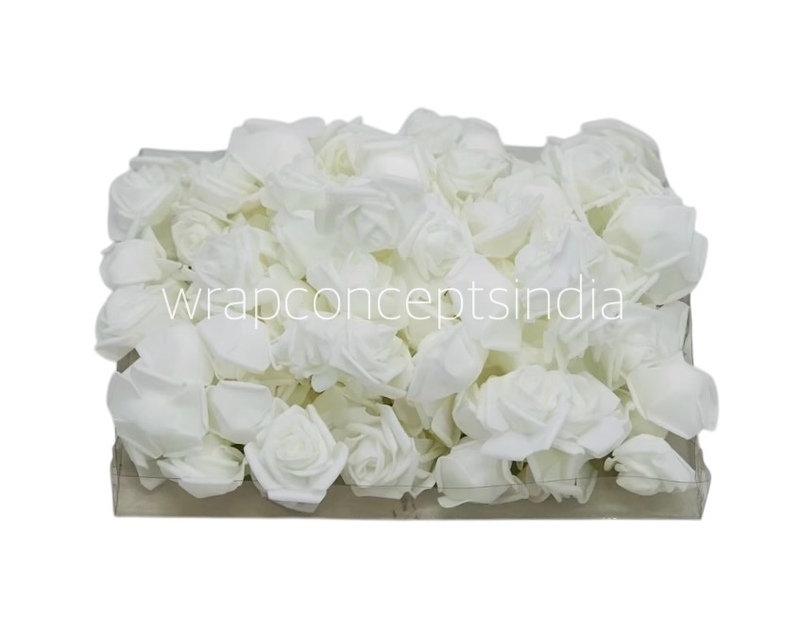 White Medium Foam Rose
