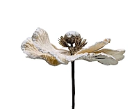 Velvet Flower With Frosted Edges & Center