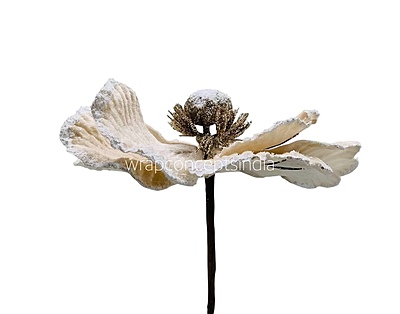 Velvet Flower With Frosted Edges & Center Velvet Flower With Frosted Edges & Center