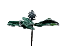 Velvet Flower with Gitter Pine Center-Tangerine