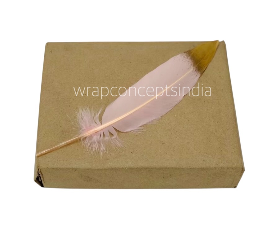 Faux Feather with Gold Edges