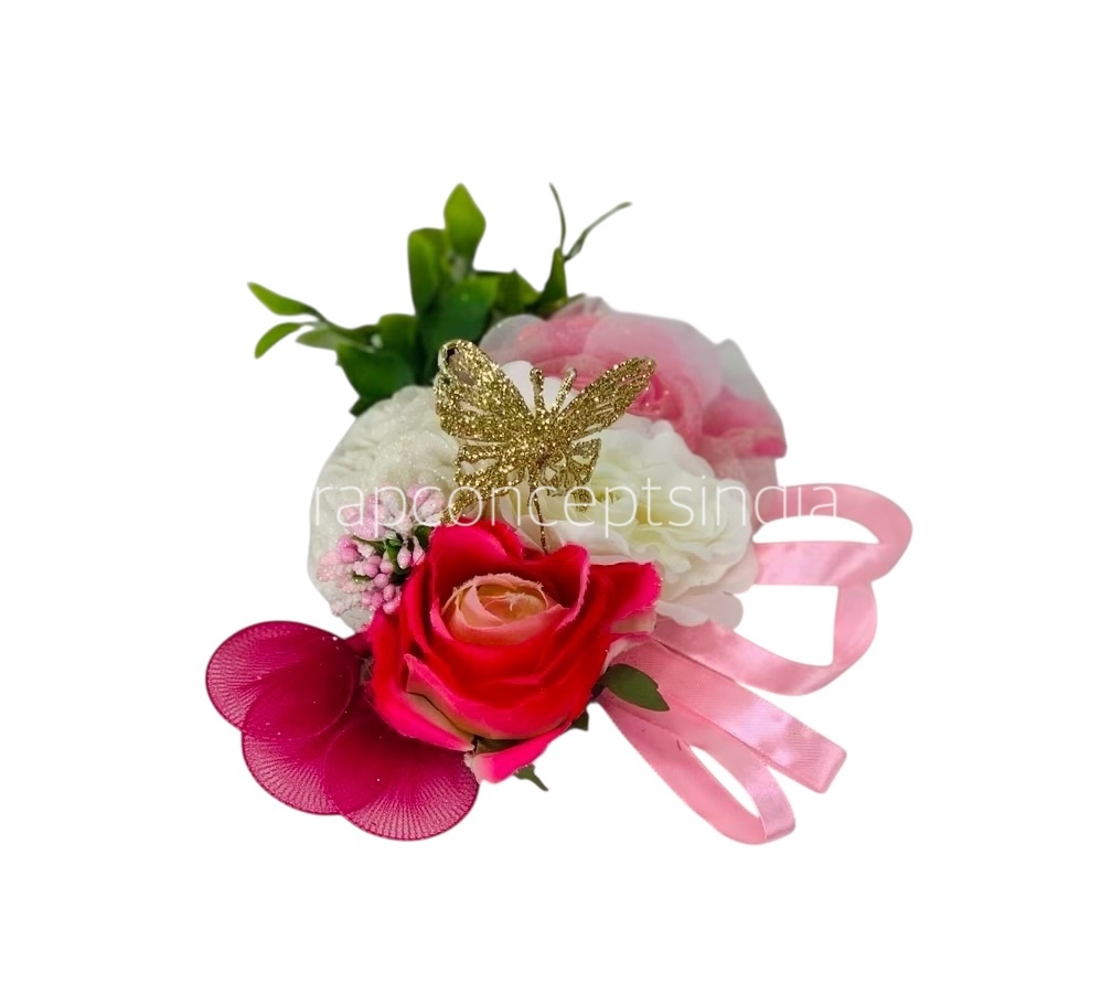 Fuchsia & Ivory Flowers Ready Bunch