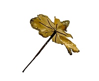 Medium Flower with Glitter Edges- Gold