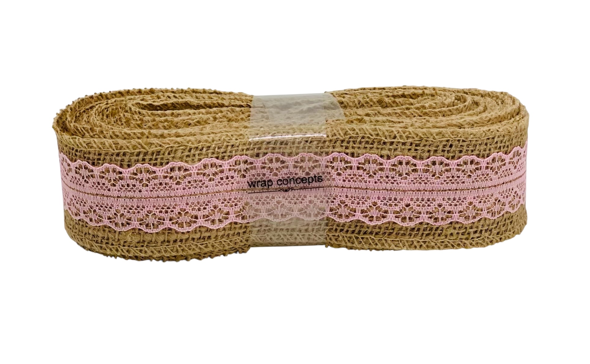 Natural Burlap with Lace Center