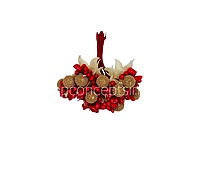Red Textured Pearl Berry Sprigs