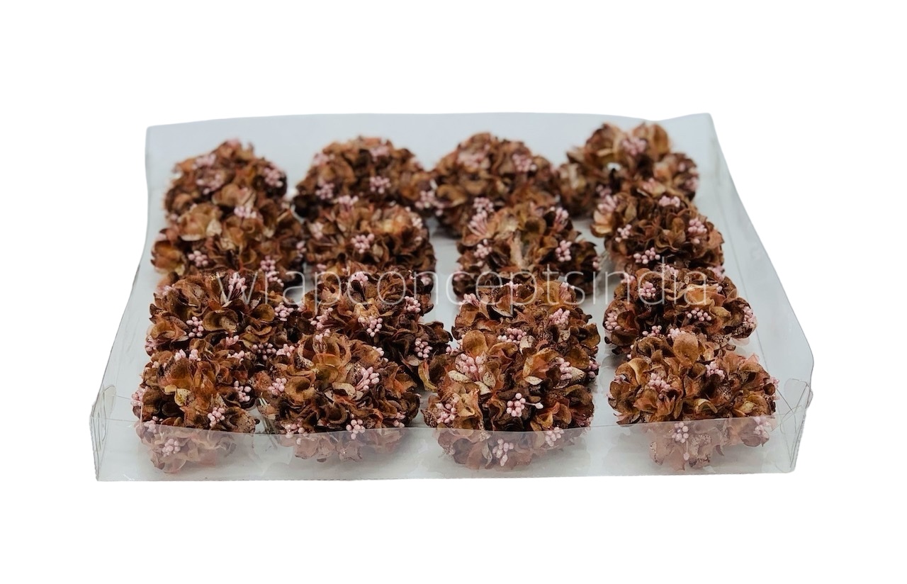 Brown Flowers with Pink Glitter Pollen