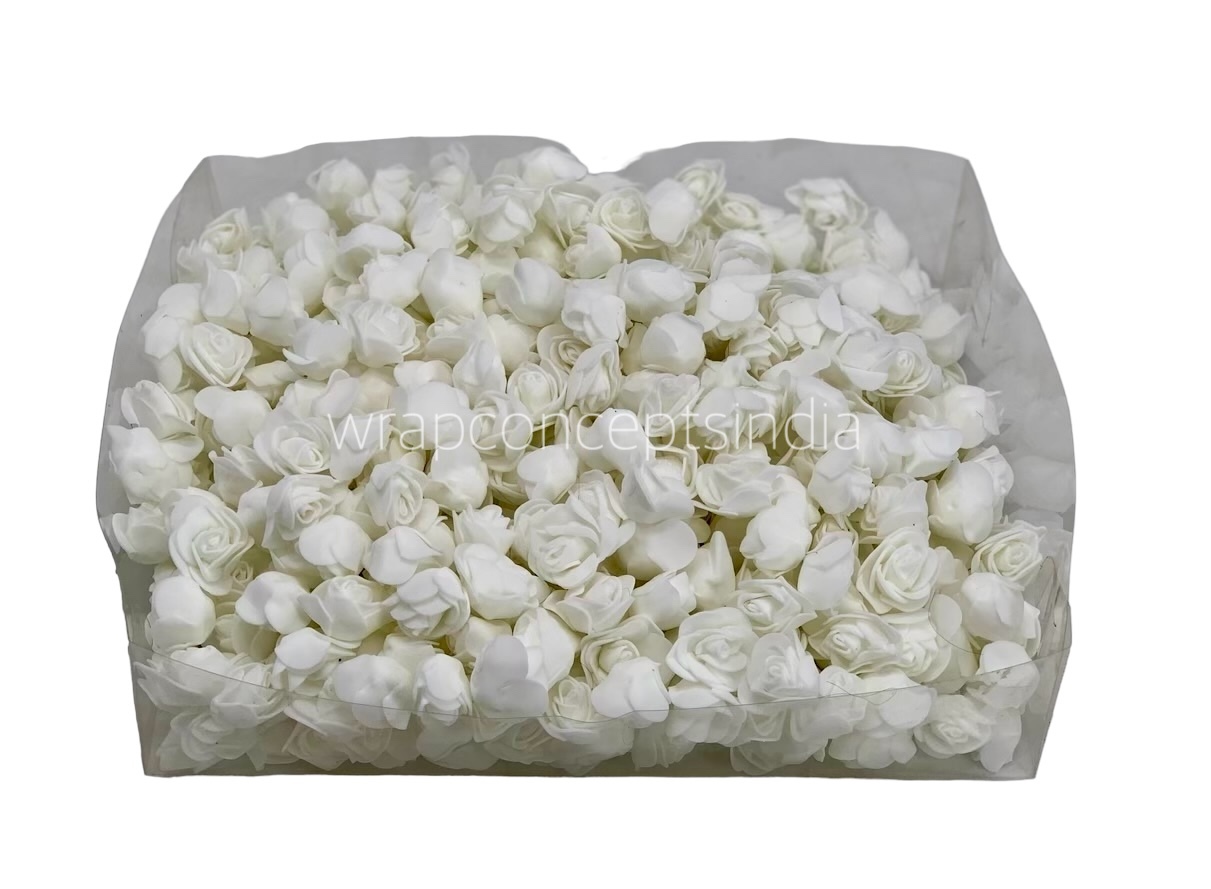 Small Foam Rose -White