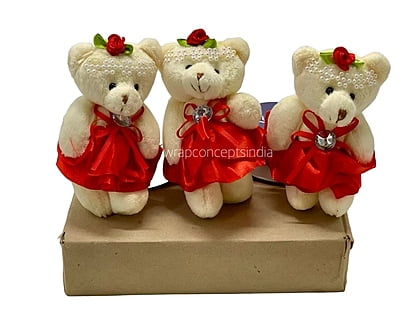 Teddy With Orange Dress & Bow