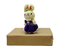Teddy With Dress & Bow - Multicolour