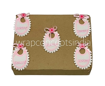 Oval Baby Bibs - Pink/Blue