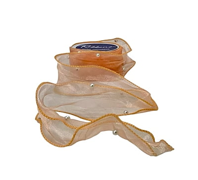 Sheer Ribbon with Pearls