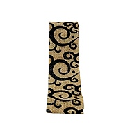 Burlap ribbon with Black Swirls