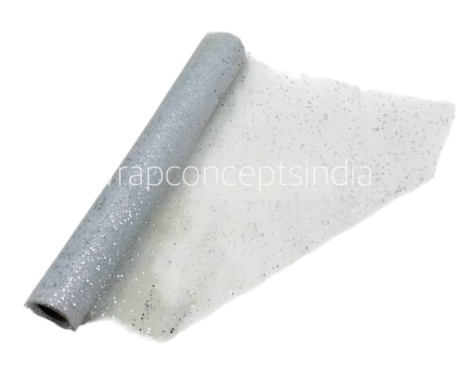 Silver Glitter Soft Net