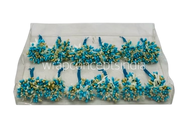 Turquoise & Glitter Gold Pollens