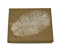 Faux Feather Rounded Edges-Brown