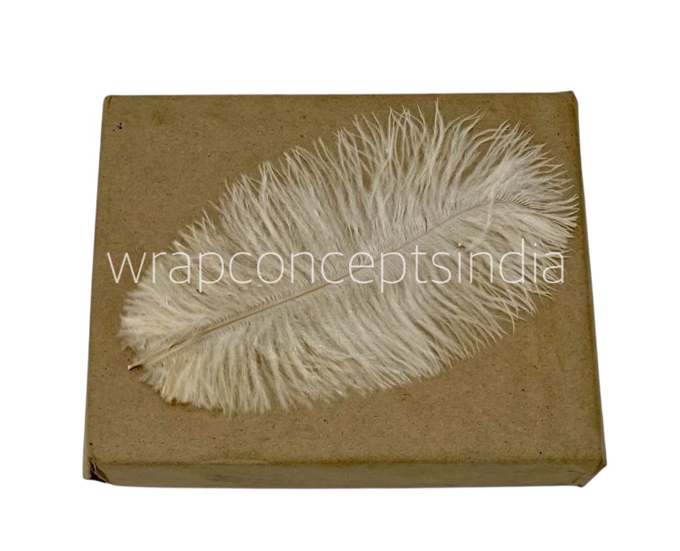 Faux Feather Rounded Edges-Brown
