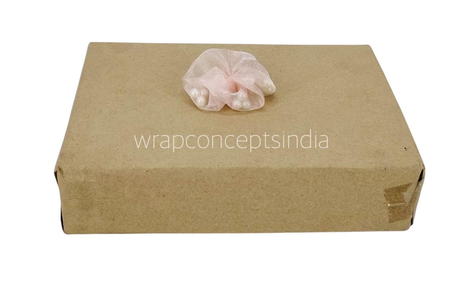 Champagne Organza Flowers with Pearls