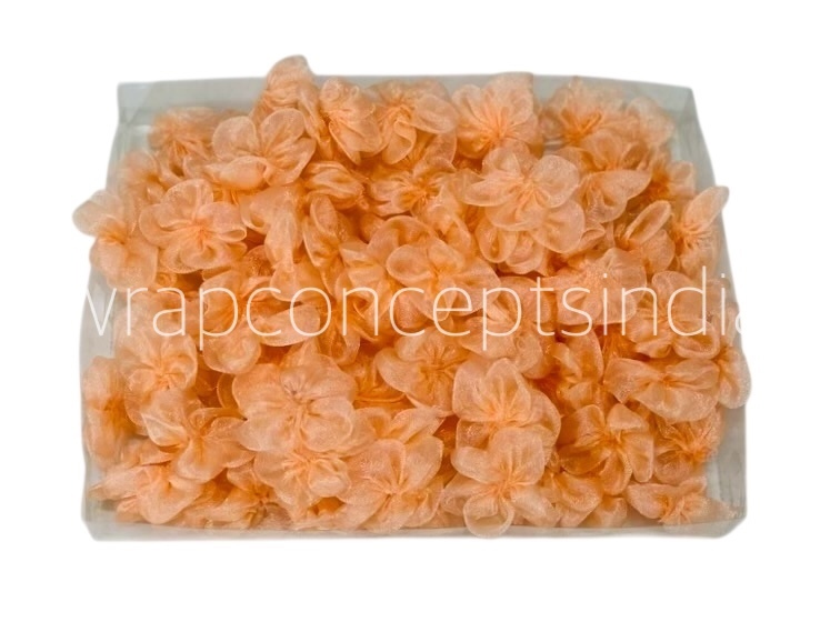 Light Orange Organza Flowers