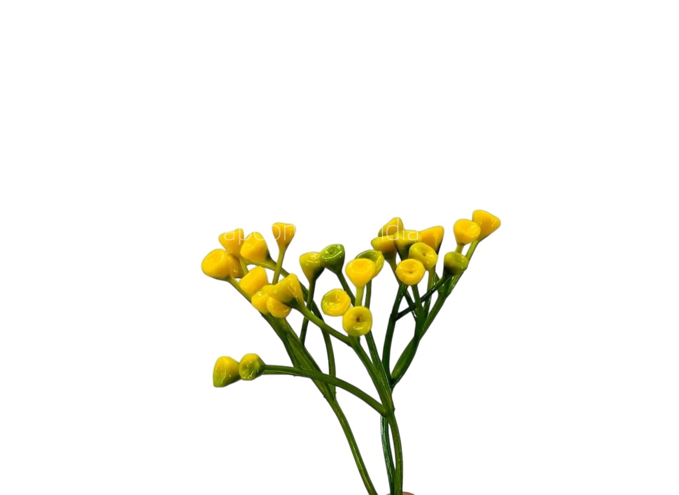 Yellow Small Trio Fern Leaves