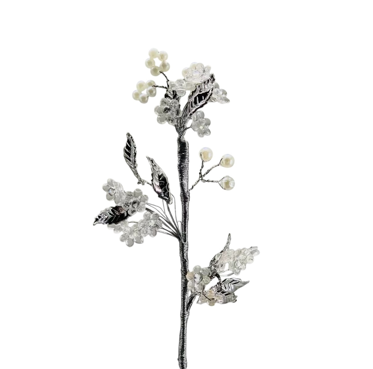 Stone & Pearl Flowers Stick Add-ons - Multicolour