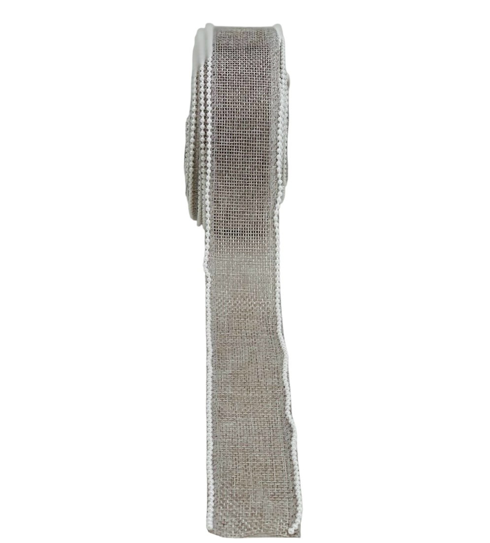 Jute Ribbon with Pearl Edges