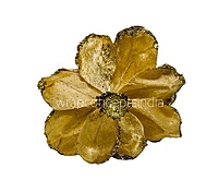 Medium Flower with Glitter Edges- Gold