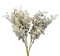 Frosted Plum Blossom Spray-White