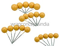 Yellow Faux Balls - 20 Pcs