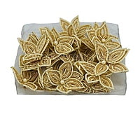 Flower in Pearl & gold beads (9 strings)